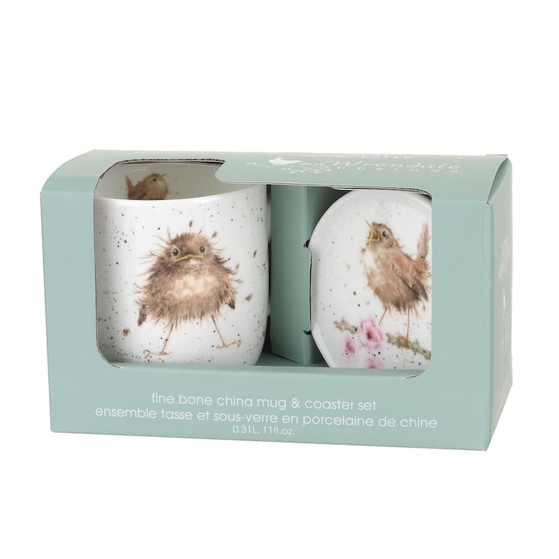 Royal Worcester Wrendale Designs Mug and Coaster Set Assorted Animal