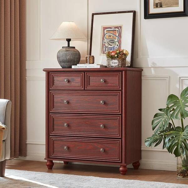 red oak dresser 10-Drawer Red Oak Dresser