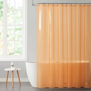 Transparent 6 Gauge Non-Toxic PEVA Shower Curtain 72x72" Orange - Bed ...