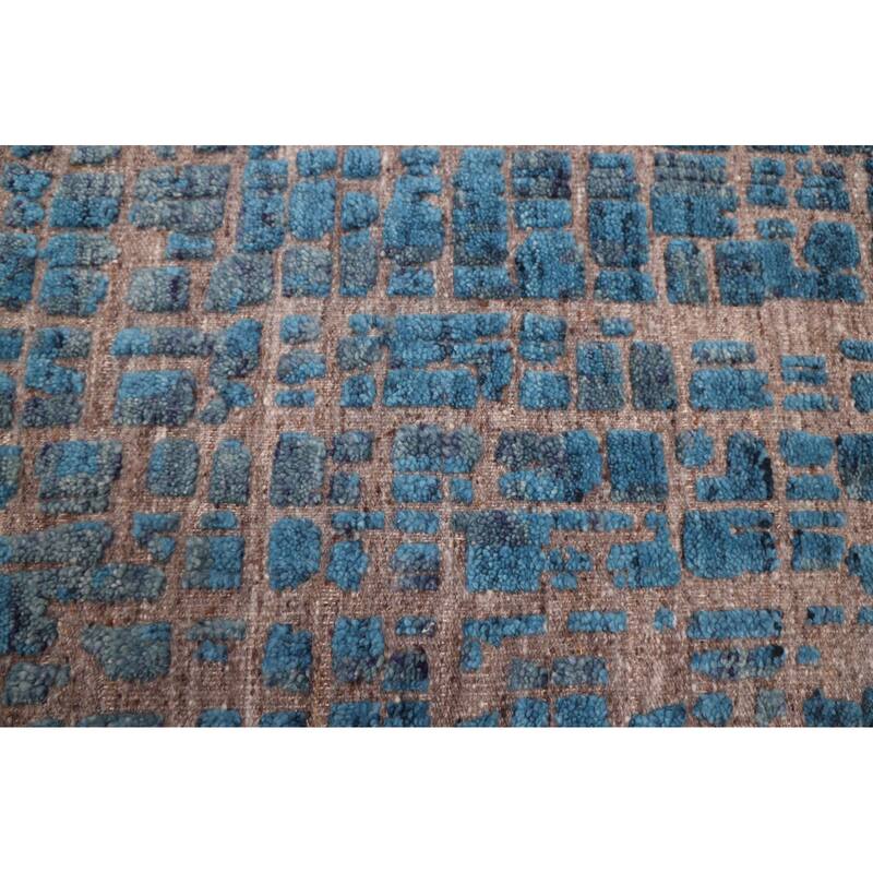 ECARPETGALLERY Hand-knotted Tangier Turquoise Wool Rug - 8'2 x 9'11