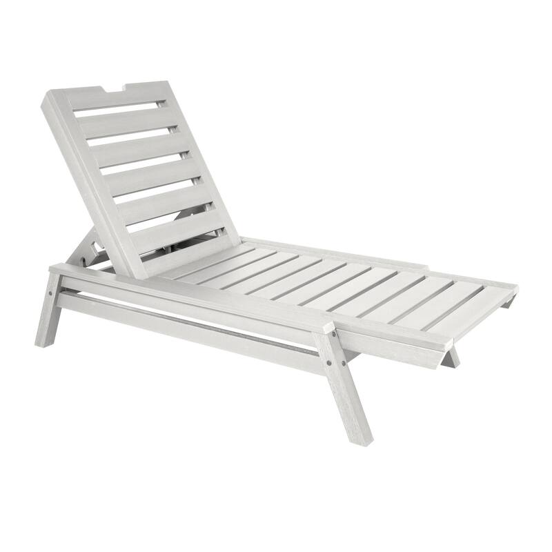 HIGHWOOD Crestone Stackable Commerical Chaise Lounge - White
