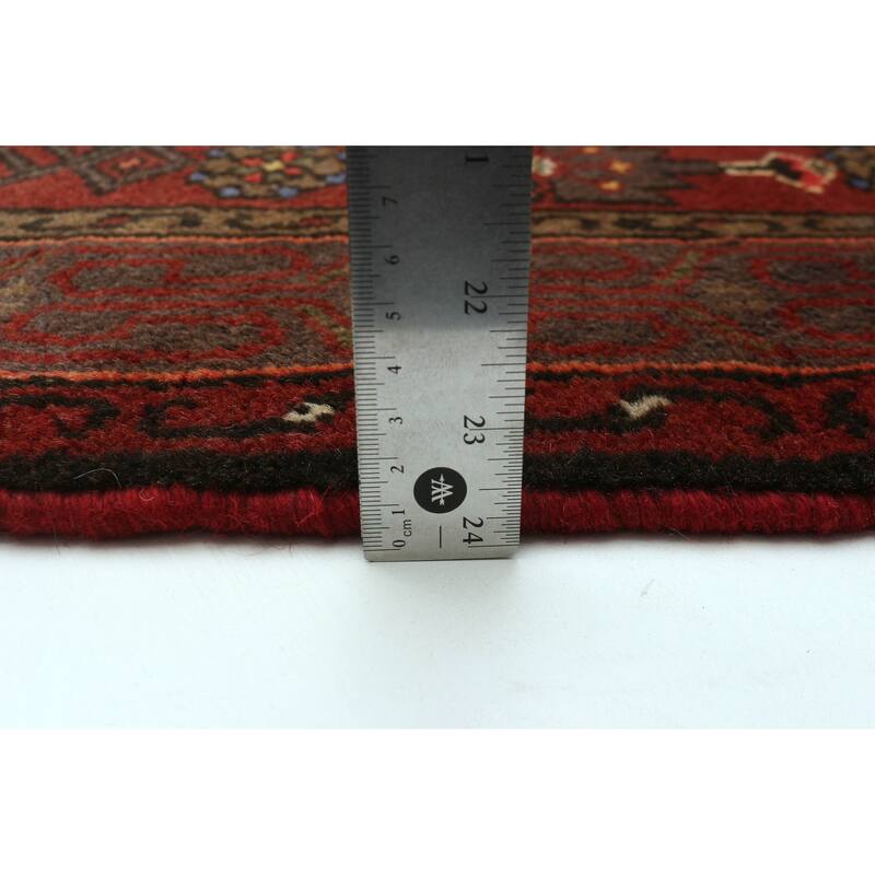 ECARPETGALLERY Hand-knotted Andelz Dark Red Wool Rug - 3'7 x 5'0