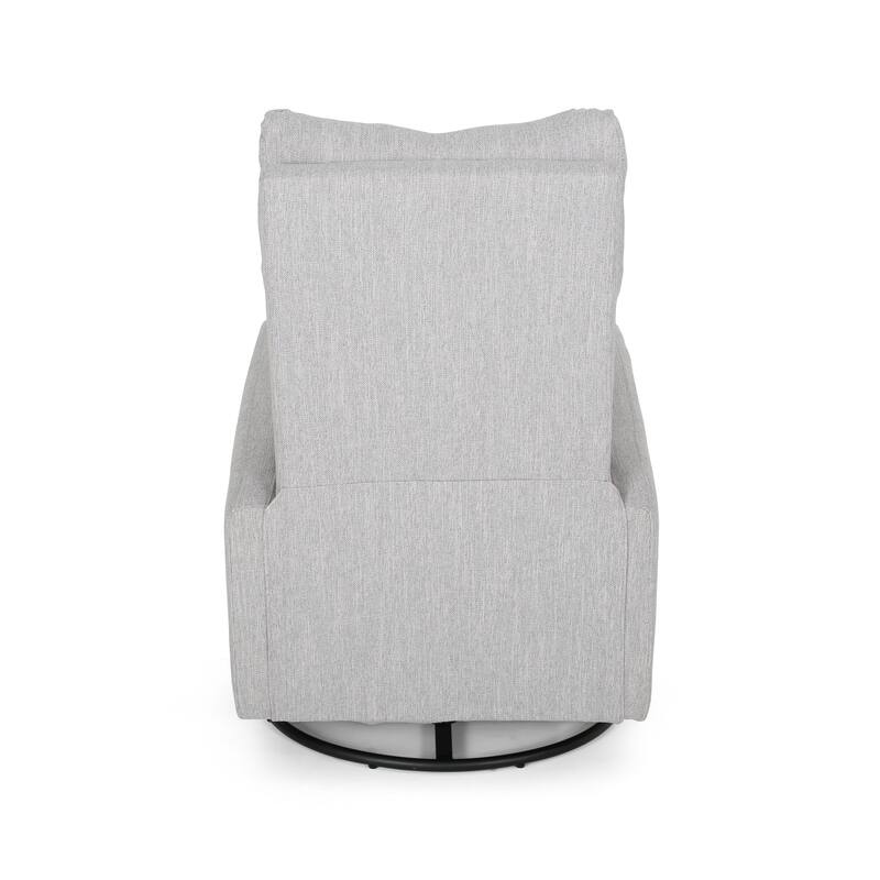 Contemporary Push-Back Recliner Chair with Swivel and Glider