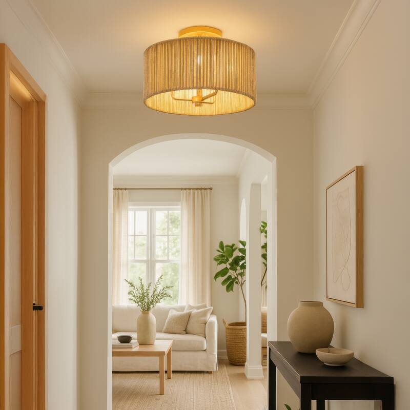 Varaluz Jacob's Ladder 3-Light Semi-Flush Ceiling Light- French Gold