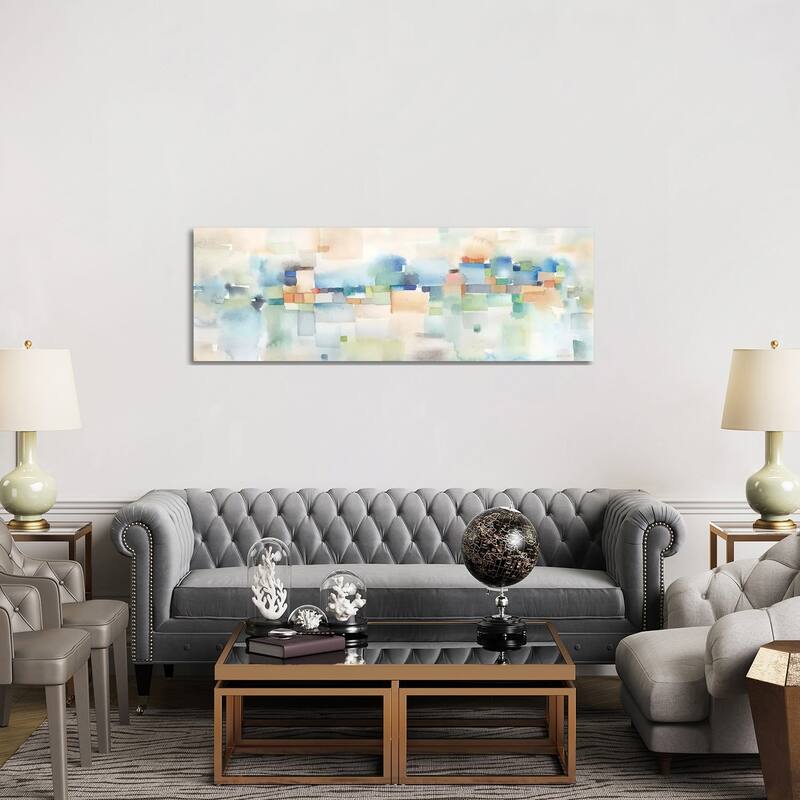 iCanvas "Teal Abstract Horizontal" by Cynthia Coulter Canvas Print - 20x60x1.5