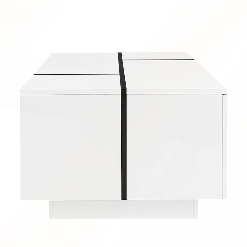 Extendable Coffee Table with High-Gloss Finish