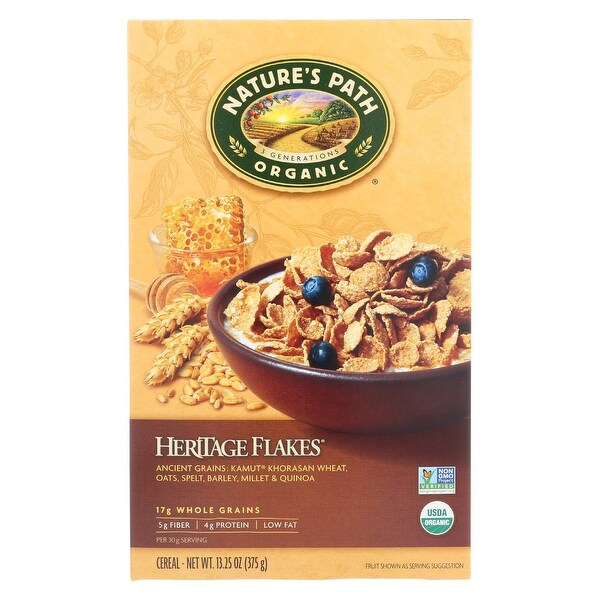 Nature's Path Organic Heritage Flakes Cereal - Case of 12 - 13.25 oz.