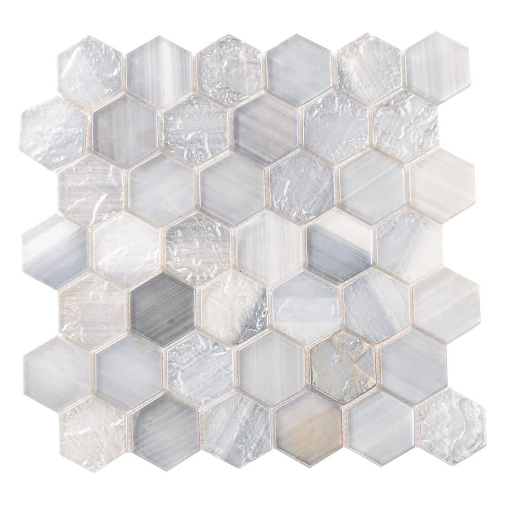 Apollo tile 12" x 12" Verre Matte Grey Glass Tile (9.6 sq ft/case) - 10 Pack