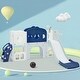 preview thumbnail 29 of 37, 7-in-1 Toddler Slide Set - Spaceship Playset with Slide, Arch Tunnel, Basketball Hoop, and Toy Storage