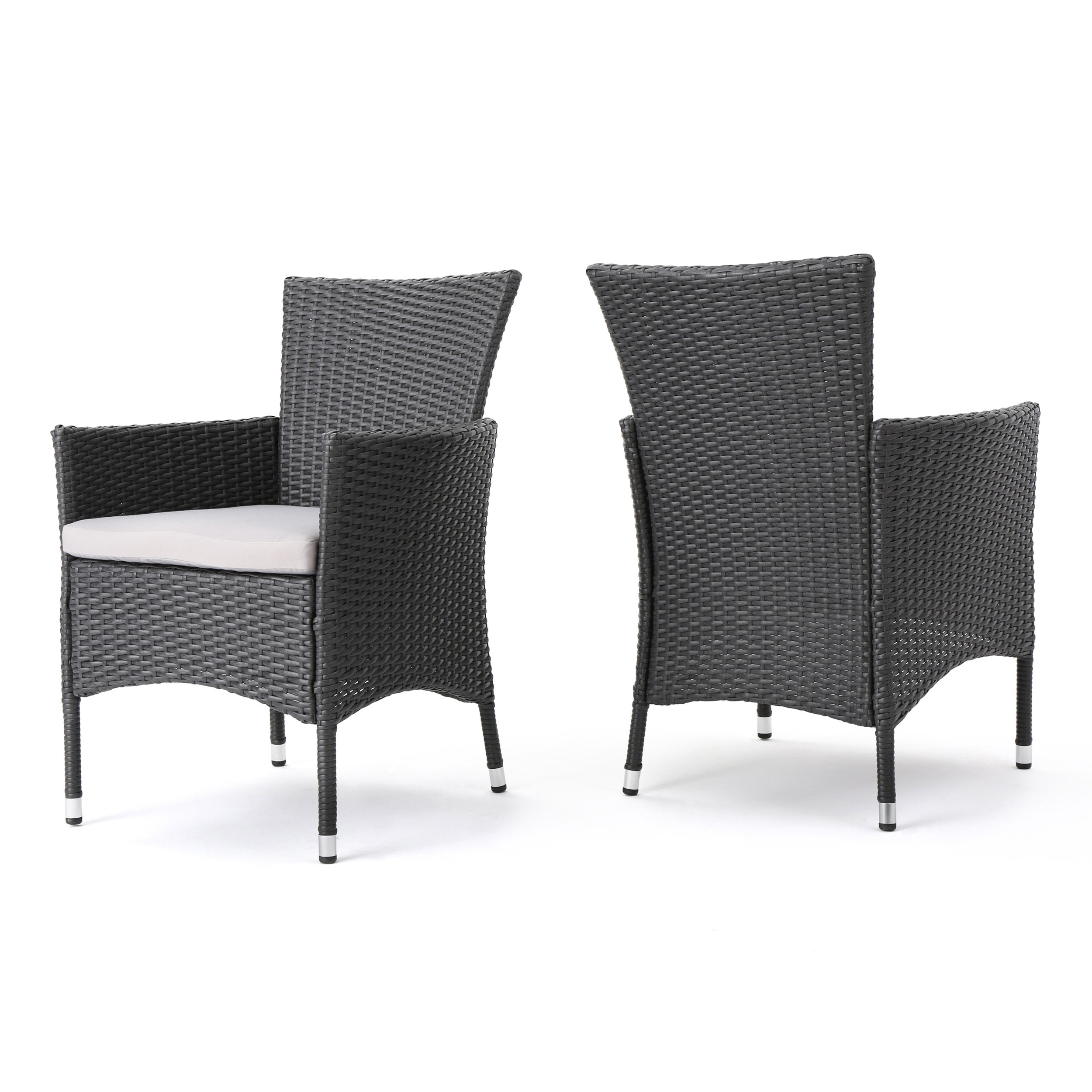 Christopher Knight Home Malta Wicker Patio Armchair Set of 2 for Outdoor Comfort-image