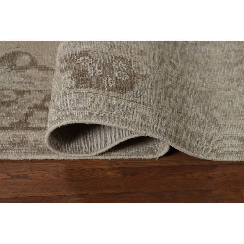 Distressed Tabriz Persian Area Rug Handmade Wool Carpet - 6'7"x 9'2"