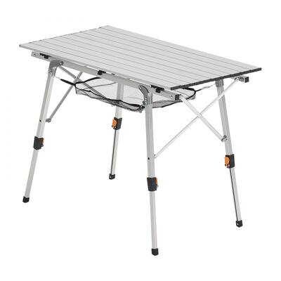 Silver Aluminum Alloy Foldable Picnic Table with Height Adjustable and Lightweight Stable for Indoor or Outdoor Use