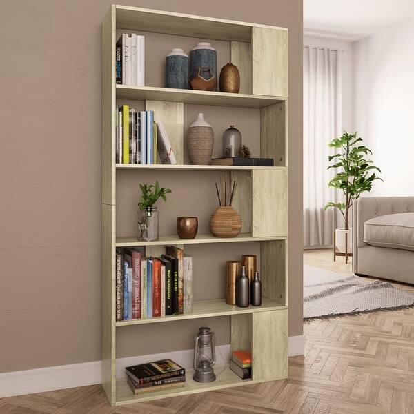 Shop Vidaxl Book Cabinet Room Divider Sonoma Oak 31 5 X9 4 X62 6