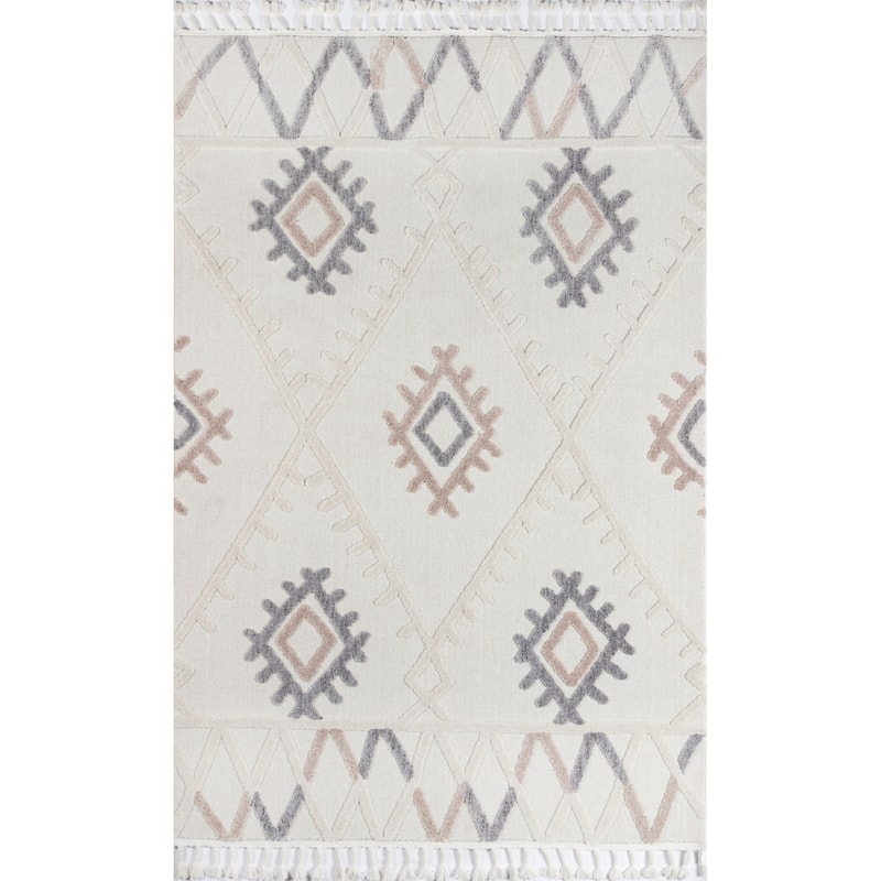 Momeni Odessa Contemporary Geometric Area Rug - 8'6" X 12'6" - Ivory - Rectangle