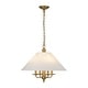 preview thumbnail 7 of 11, Mid-Century Candle Fabric Round Tapered Cone Cage Chandelier 20in