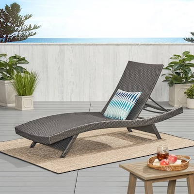 Roomfitters Outdoor Wicker Chaise Lounge Set, Adjustable Reclining Patio Loungers, Weather-Resistant Rattan