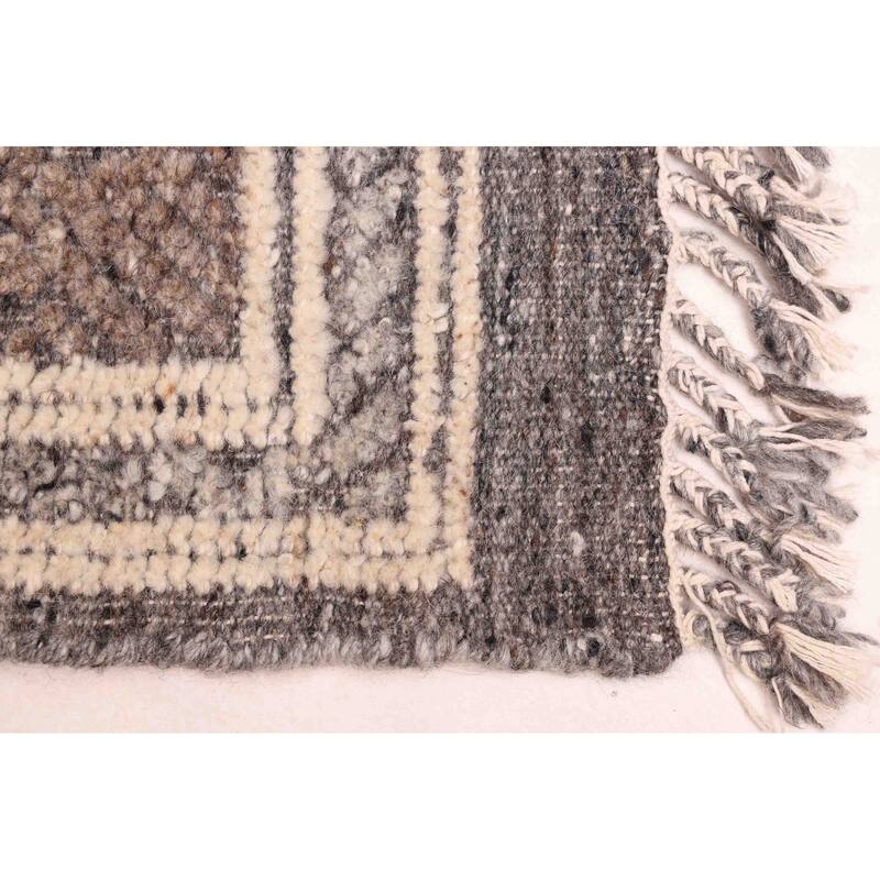ECARPETGALLERY Hand-knotted Tangier Brown Wool Rug - 8'3 x 9'10