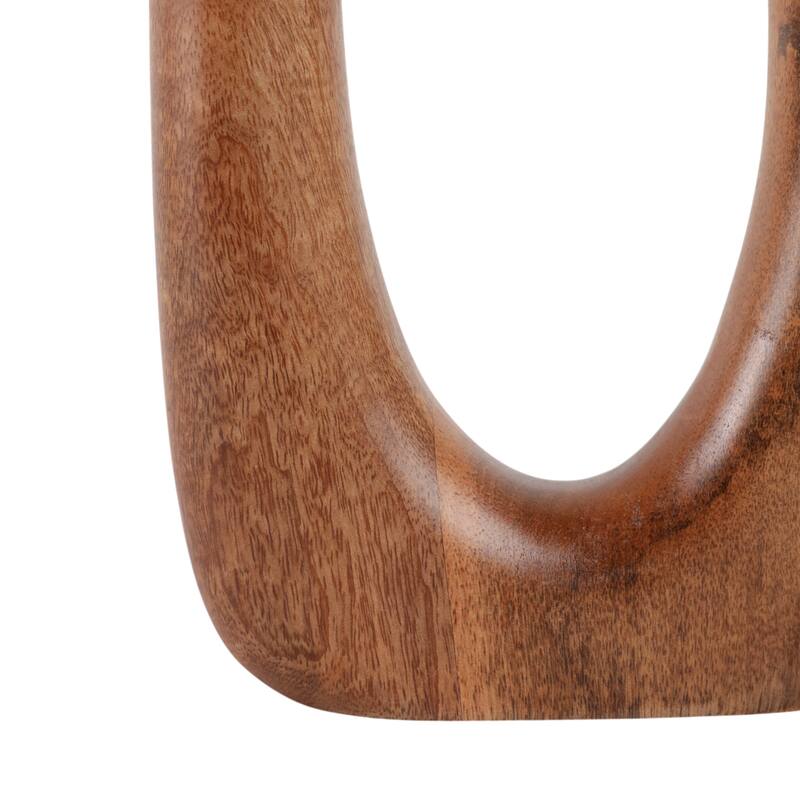 Mango Wood Sculptural Vase Decorative Handcrafted Eye-Catching Form