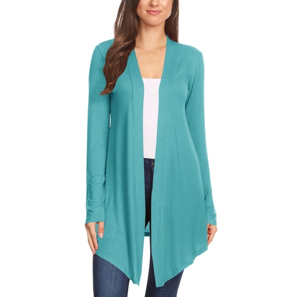 Women's Lightweight Casual Open Front Solid Cardigan. Opens flyout.