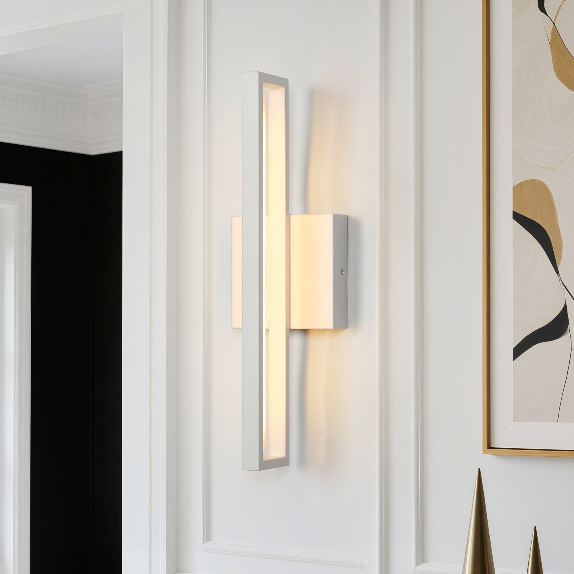 Modern White Integrated LED Wall Sconce Dimmable Vanity Light Picture Light - 15.9