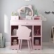 preview thumbnail 4 of 5, Kids Vanity, 2 in 1 Princess Makeup Desk & Chair Set