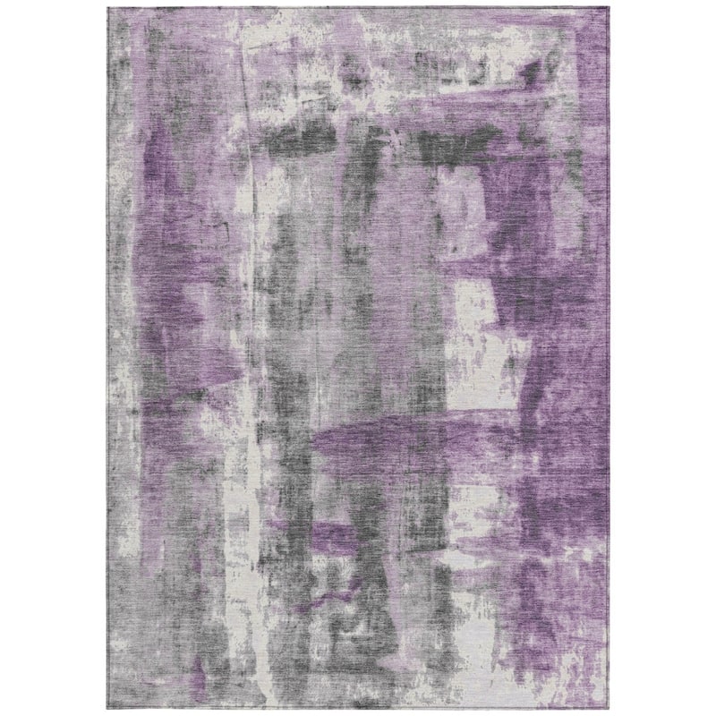 HomeRoots Abstract Transitional Rectangle Outdoor Rug