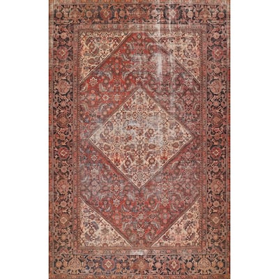 Momeni Afshar Traditional Medallion Polyester Area Rug