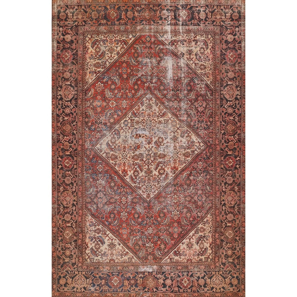 Momeni Afshar Traditional Medallion Polyester Area Rug