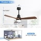 preview thumbnail 167 of 189, Sofucor 42"/48"/ 52"/60"Noiseless Walnut Wood Ceiling Fan with Remote Control, Integrated Light Optional