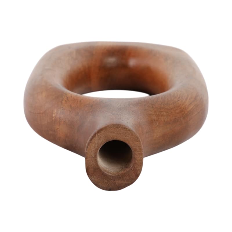Mango Wood Sculptural Vase Decorative Handcrafted Eye-Catching Form