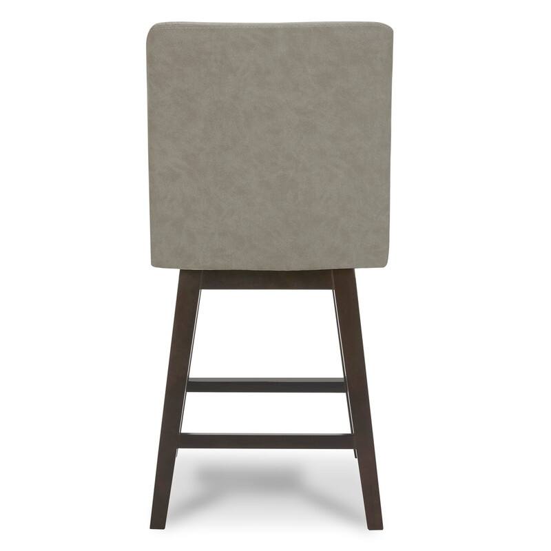 Spruce & Spring Luca Counter Height Swivel Barstool with Solid Wood Legs