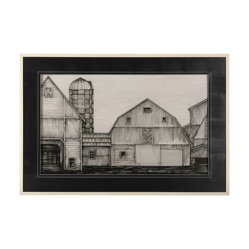 Barn Buildings I Framed Art Print