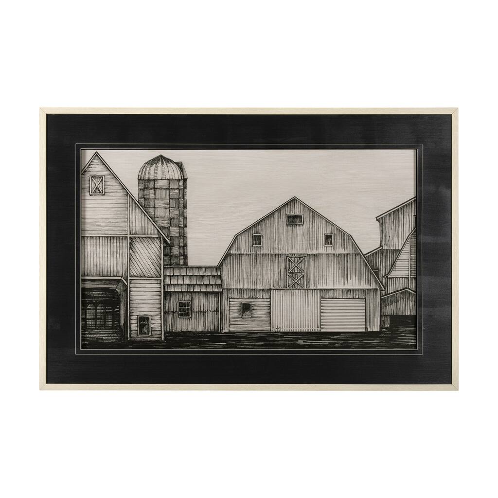 Barn Buildings I Framed Art Print