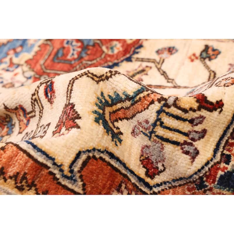 ECARPETGALLERY Hand-knotted Aryana Ivory Wool Rug - 6'0 x 7'10