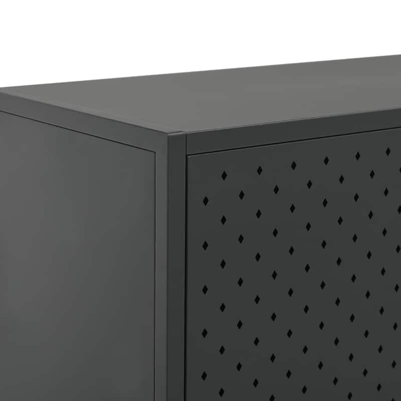 vidaXL Sideboard Storage Buffet Cabinet for Kitchen Living Room Entryway Steel