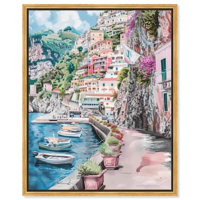 Lush Coastal Villa Entrance Canvas by Art Remedy