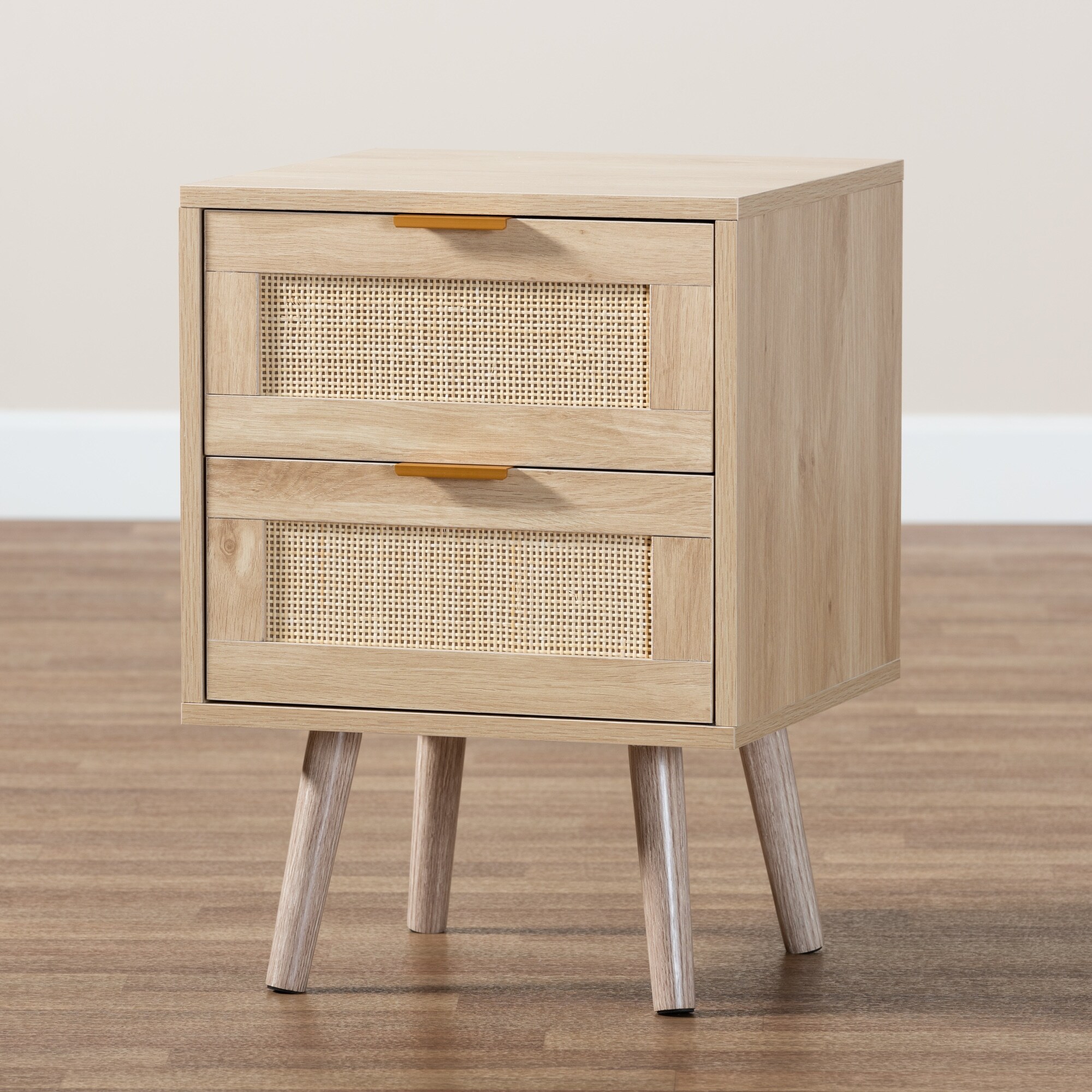 light oak finish nightstand