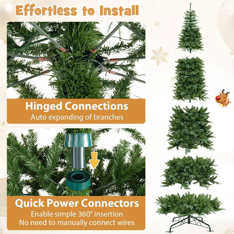 Costway 12 FT Artificial Christmas Tree with 2517 Branch Tips, 800 - Green - See Details