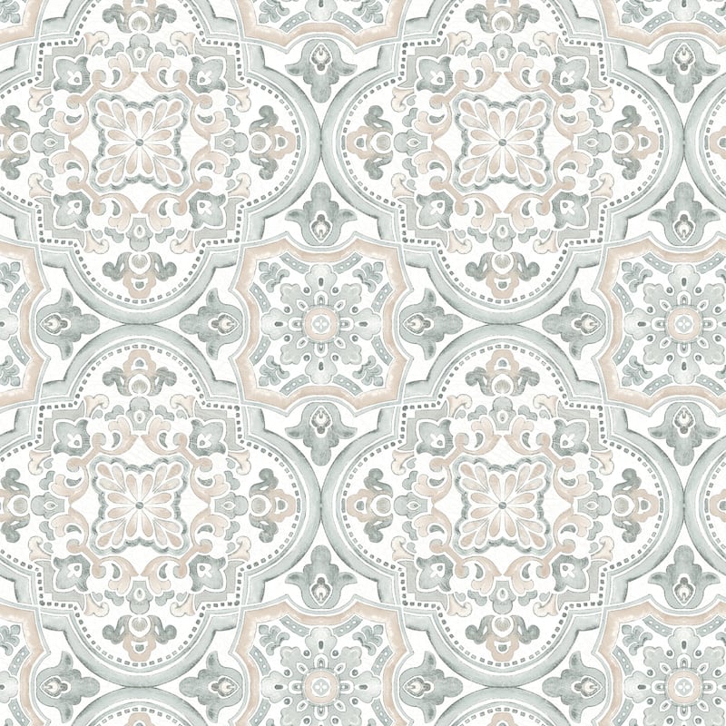 Concord Coral Medallion Wallpaper - Bed Bath & Beyond - 35981241