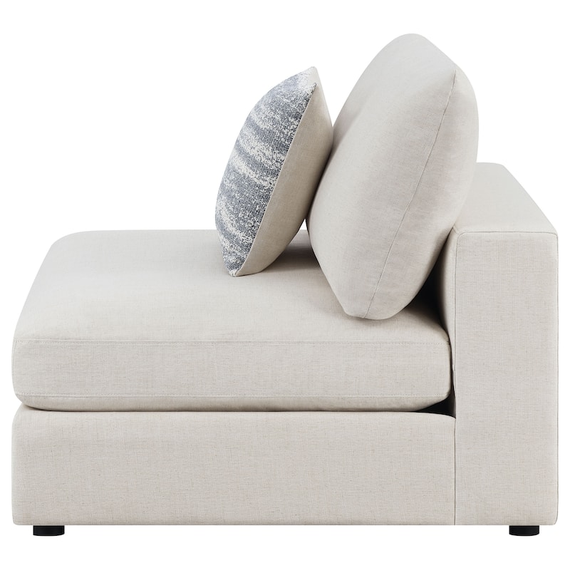 Serene Transitional Upholstered Armless Chair