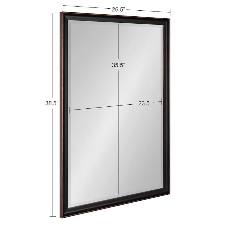 Kate and Laurel Havana Framed Beveled Wall Mirror