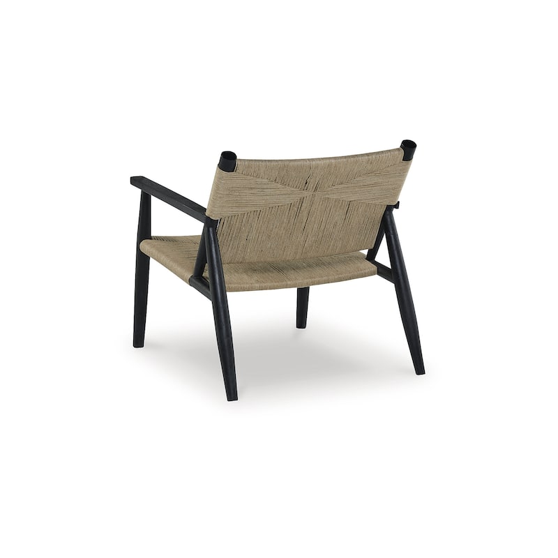 Signature Design by Ashley Halfmore Black/Natural Accent Chair - 27.13" W x 32.25" D x 30.38" H