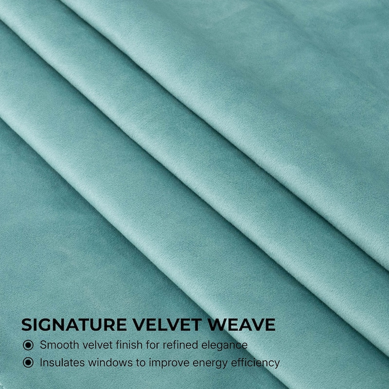 Exclusive Fabrics Signature Velvet Blackout Curtain 108 Inches Long (1 Panel)