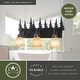 preview thumbnail 4 of 10, Yosemite 3-Light 24.75 in. W Burnished Bronze Rustic Cabin Bathroom Vanity Lighting Fixture Amber Flake Glass Shade, Tree Motif