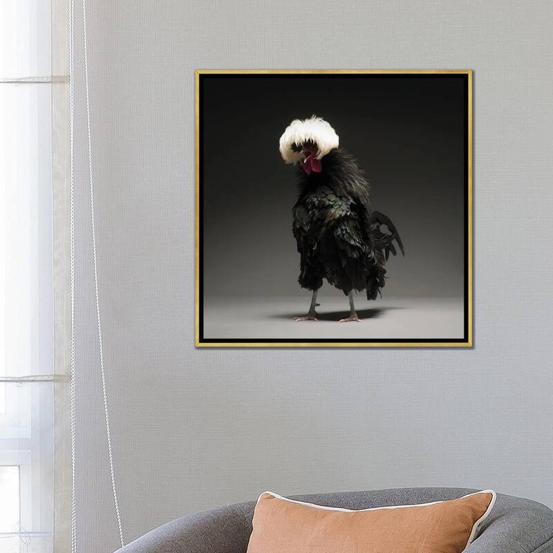 iCanvas "Black Polish Big" by CHICken Framed Canvas Print