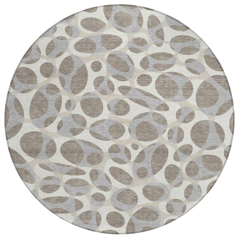 Machine Washable Indoor/ Outdoor Contemporary Saline Chantille Rug