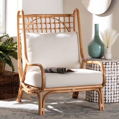 Helina Bohemian Light Honey Rattan Accent Chair
