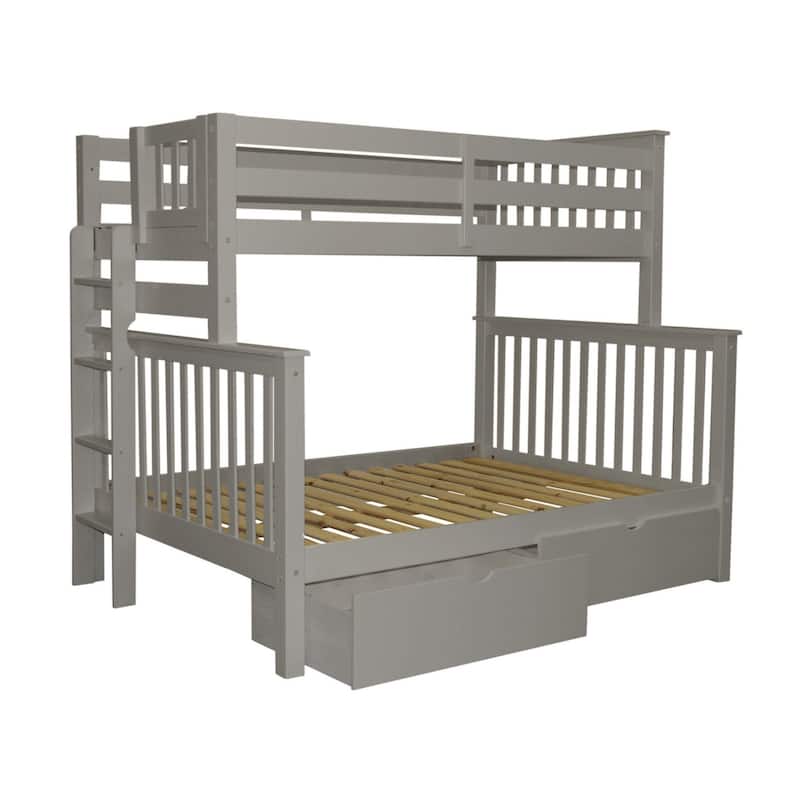Taylor & Olive Trillium Twin over Full Bunk Bed, 2 Drawers