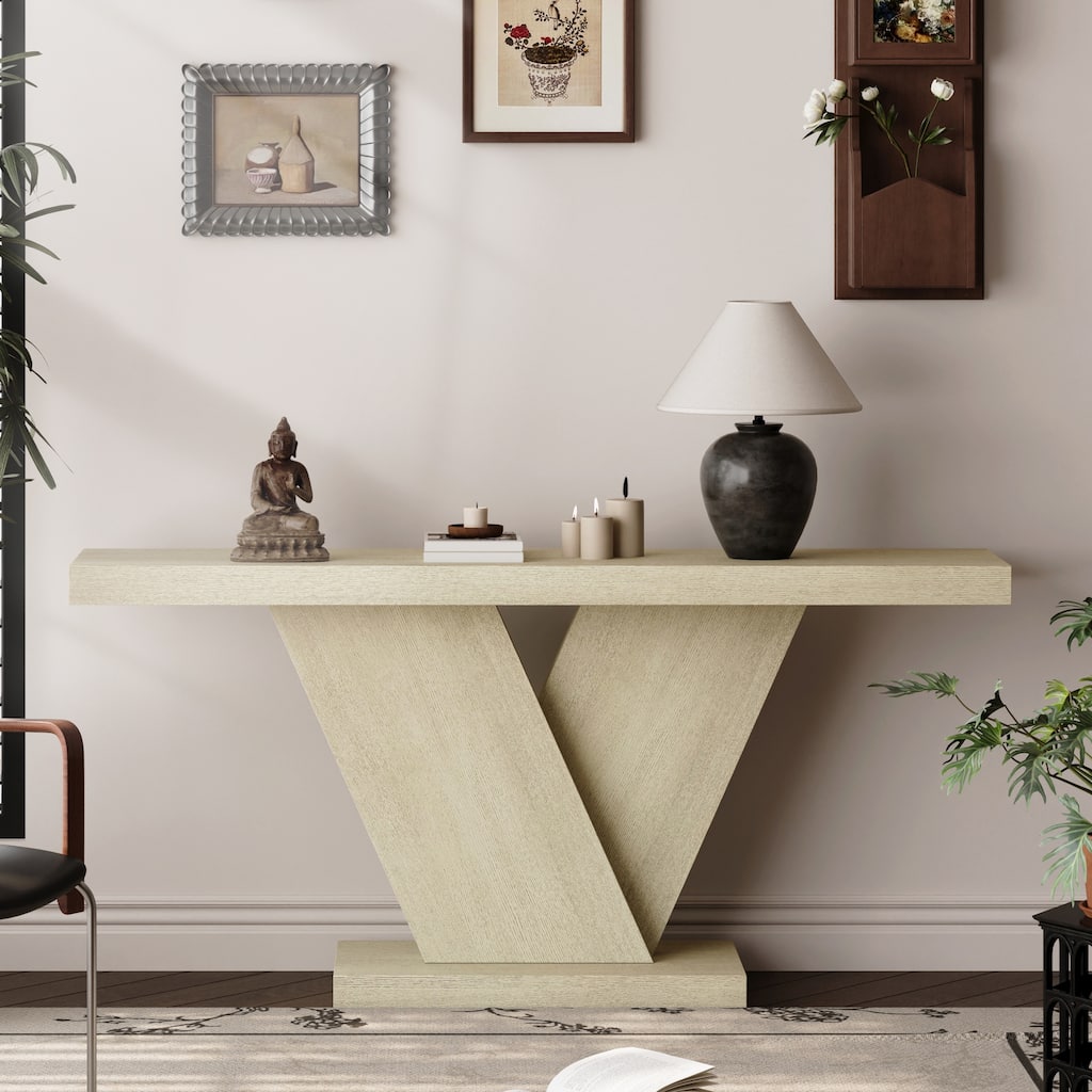 X-Leg Console Table Side Table for Living Room, Accent Table Entryway Table Hallway Table Sofa Table
