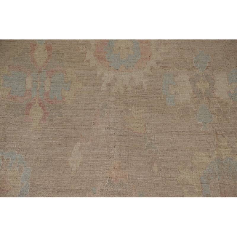 Vegetable Dye Oushak Oriental Large Rug Handmade Wool Carpet - 10'2"x 13'7"